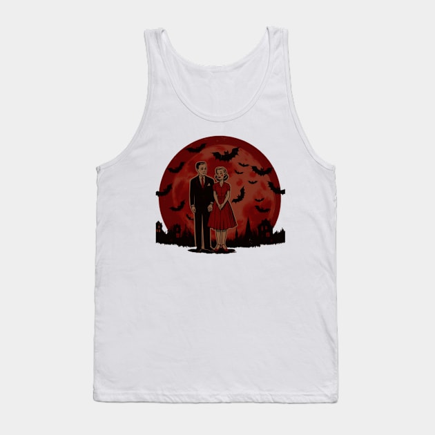 Crimson Eclipse Love Tank Top by OldSchoolRetro